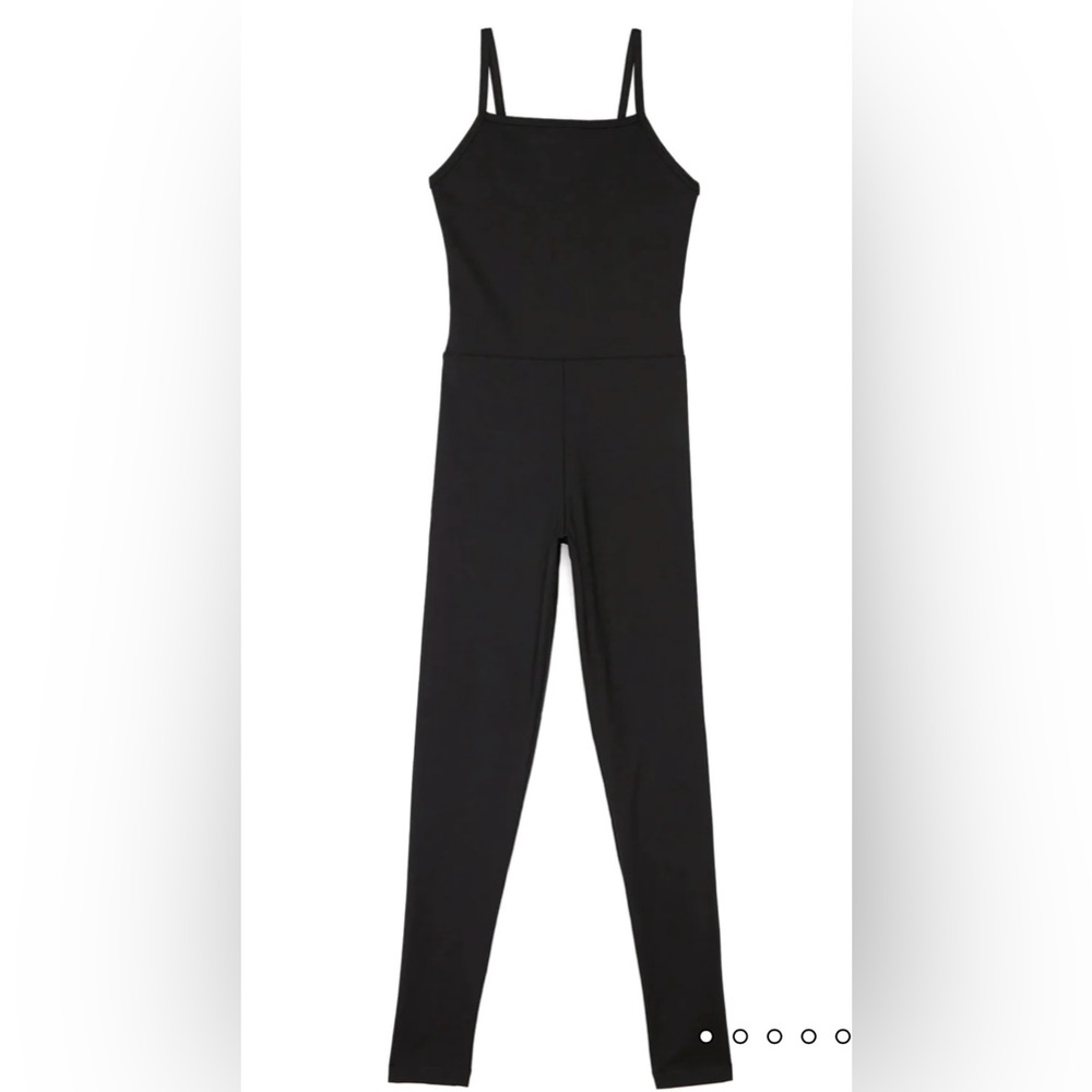 Girlfriend Collective black cami unitard
